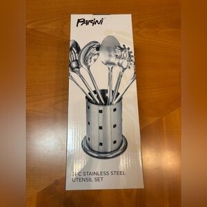 Parini 7-piece Stainless Steel Utensil Set with Holder